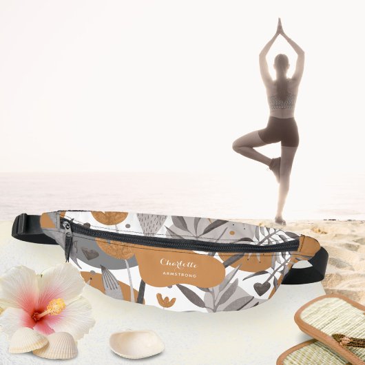 Boho Chic Floral Jouw naam Quote Heuptasje