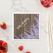 Boho chic floral, lavender, Cocktail Paper Napkins Servet (Insitu)