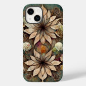 Boho chic floral mandala iphone case (Achterkant)