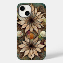 Boho chic floral mandala iphone case