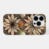 Boho chic floral mandala iphone case hoesje (Achterkant horizontaal)