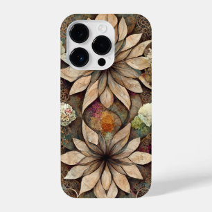 Boho chic floral mandala iphone case iPhone 14 plus hoesje