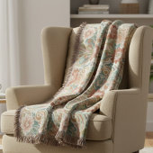 Boho Chic Floral Paisley Pattern Throw Blanket Deken