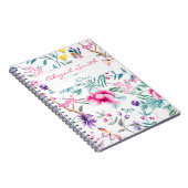 Boho Chic Floral Persoonlijk Notitieboek (Rechterzijde)