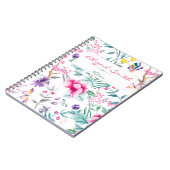 Boho Chic Floral Persoonlijk Notitieboek (Linkerzijde)