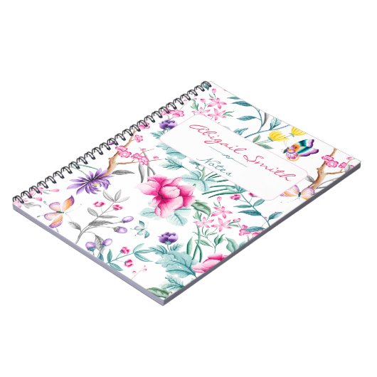 Boho Chic Floral Persoonlijk Notitieboek (Linkerzijde)