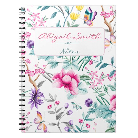 Boho Chic Floral Persoonlijk Notitieboek (Voorkant)