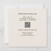 Boho Chic Floral Rose Gold Arch Bridal Shower Kaart (Achterkant)