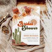 Boho Chic Floral Rustic Desert Vrijgezellenfeest Kaart