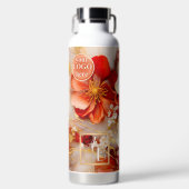 Boho Chic Floral Waterverf Artistic Waterfles (Voorkant)