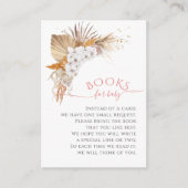 Boho Chic Floral Waterverf Boeken voor Baby Informatiekaartje (Voorkant)