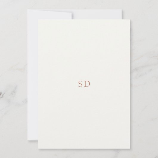 Boho Chic Floral Waterverf bruiloft uitnodiging (Achterkant)