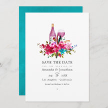 Boho Chic Floral Wine Tasting Weduwfoto