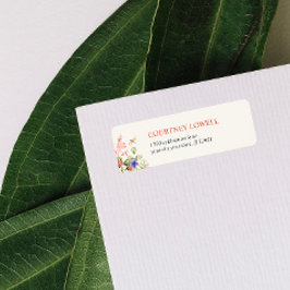 BOHO CHIC FLOWER DRAGONFLY GARDEN ETIKET