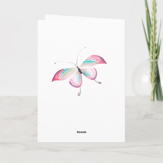 Boho Chic Flowers & Butterflies | MOEDERDAG Kaart (Achterkant)