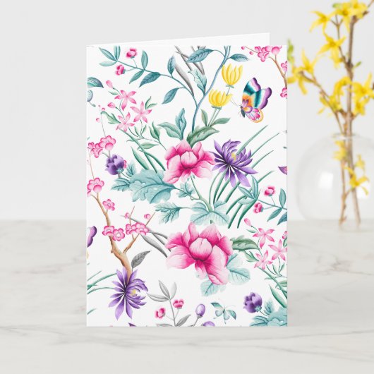 Boho Chic Flowers & Butterflies | MOEDERDAG Kaart (Gele Bloem)