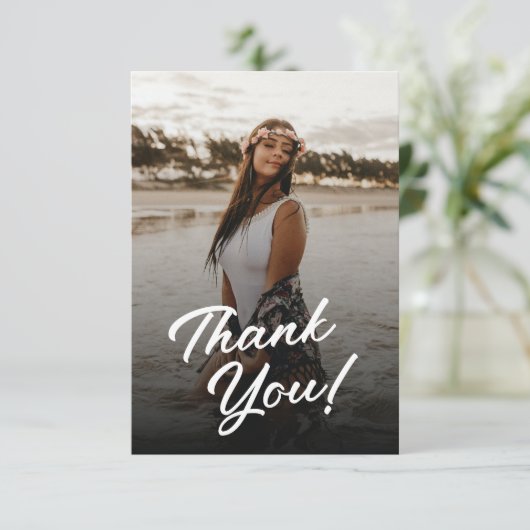Boho Chic Foto Verjaardag Bedankt (Staand voorkant)