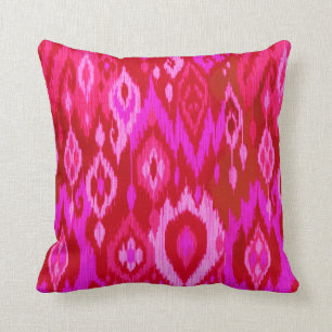 Boho Chic fuchsia orchidee roze Ikat Tribal Tapest Kussen