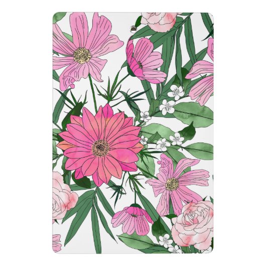 Boho chic garden floral design mini klembord (Achterkant)