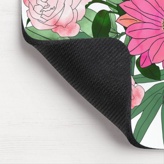 Boho chic garden floral design muismat (Hoek)