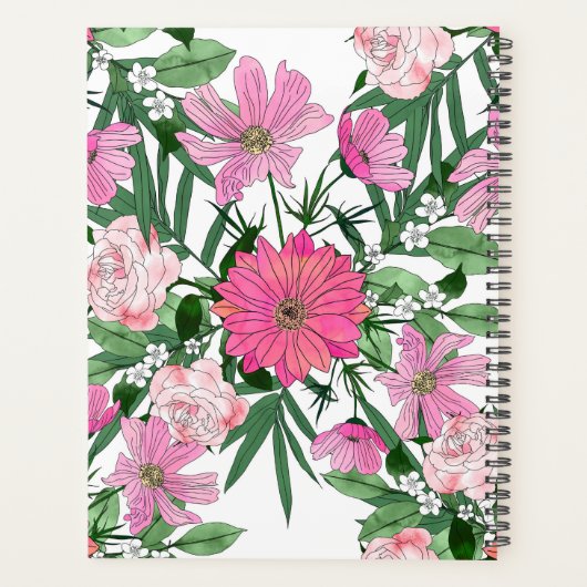 Boho chic garden floral design planner (Achterkant)