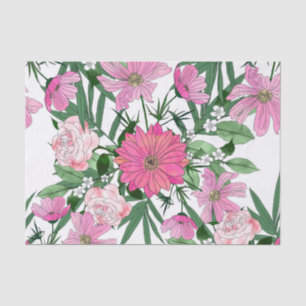 Boho chic garden floral design tissuepapier