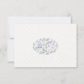 BOHO Chic Garden Wedding Paarse RSVP Kaartje (Achterkant)