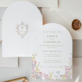 Boho Chic Garden Wildflowers Spring Summer Wedding Kaart