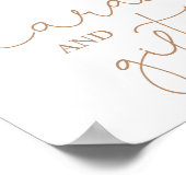 Boho chic Gedroogde palmen Kaarten en cadeaus bord Poster (Hoek)