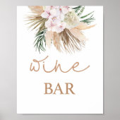 Boho chic Gedroogde palmen Wijnhuizen bord Poster (Voorkant)