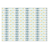 Boho Chic Geel Blauw Pijlen Tafeldeksel Tafelkleed (Voorkant (Horizontaal))