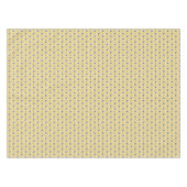 Boho chic geel ikat stamlandsjabloon monogram tafelkleed (Voorkant (Horizontaal))