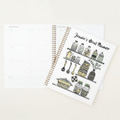 Boho-chic Geel Keuken Decor Gezond Maaltijd Planner (Display)