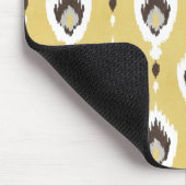 Boho chic gele ikat stammesjabloon monogram muismat (Hoek)