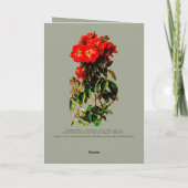 Boho Chic Gelukkige Verjaardag Rode Rozen Sage Gro Kaart (Achterkant)