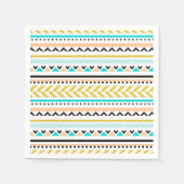 Boho Chic Geometric Aztec Geïnspireerd Patroon Servetten (Voorkant)
