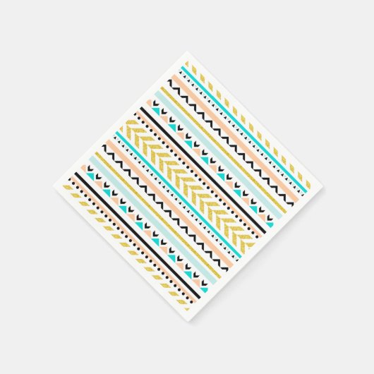 Boho Chic Geometric Aztec Geïnspireerd Patroon Servetten (Hoek)