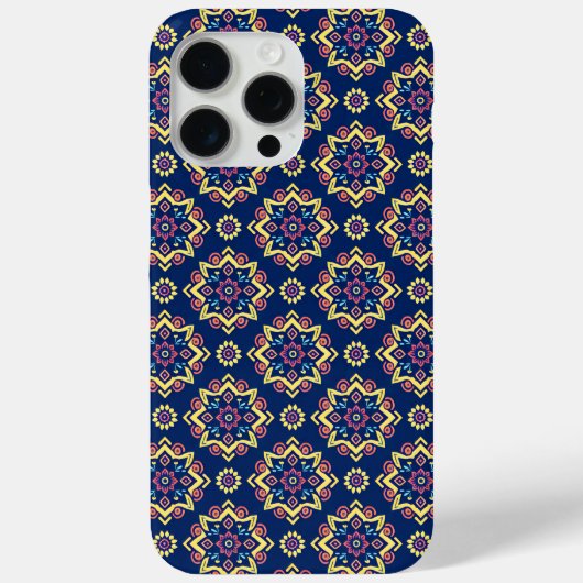 Boho Chic geometrisch bloemenpatroon Case-Mate iPhone Case (Achterkant)