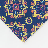 Boho Chic geometrisch bloemenpatroon Fleece Deken (Hoek)