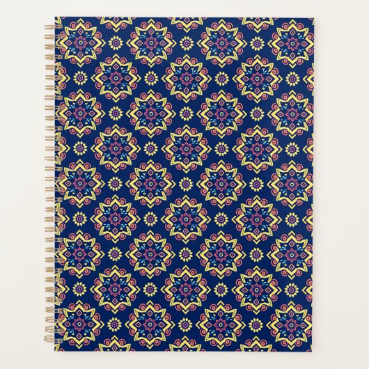 Boho Chic geometrisch bloemenpatroon Planner (Voorkant)