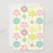 Boho chic geometrisch spring floreel patroon Birth Kaart (Achterkant)