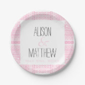 Boho-chic gepersonaliseerde w bruiloft papier Bord (Voorkant)