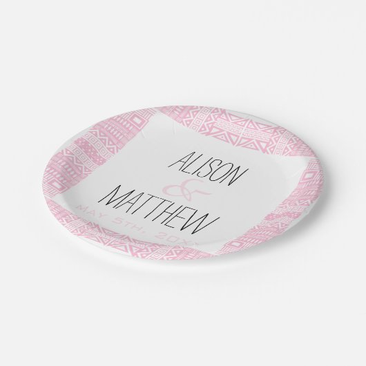 Boho-chic gepersonaliseerde w bruiloft papier Bord (Gekanteld)