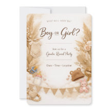 Boho Chic geslacht verklap invitatie 