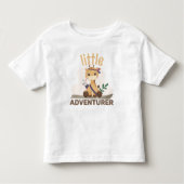 Boho Chic Giraffe Spreuk Kleine Avonturier Kinder Shirts (Voorkant)