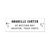 Boho Chic Glitters Naam & Retouradres Zelfinktende Stempel (Design)