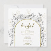 Boho Chic Gold Arch Modern Floral Vrijgezellenfees Kaart (Voorkant)