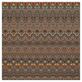 Boho Chic Gold Brown Pattern Stof (Swatch)