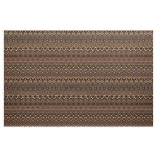 Boho Chic Gold Brown Pattern Stof (Fat Quarter)
