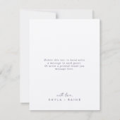 Boho Chic Gold en Paarse bruiloft Fotocollage Bedankkaart (Achterkant)